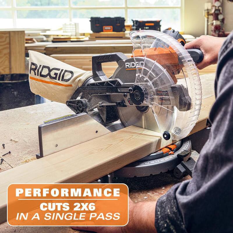 15 Amp 10 in. Corded Dual Bevel Miter Saw with LED Cut Line Indicator Z90653