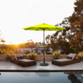 9 Ft Patio Umbrella with Round Resin Base H710