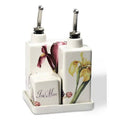 5 Piece Oil, Vinegar, Salt and Pepper Set on Tray B17975