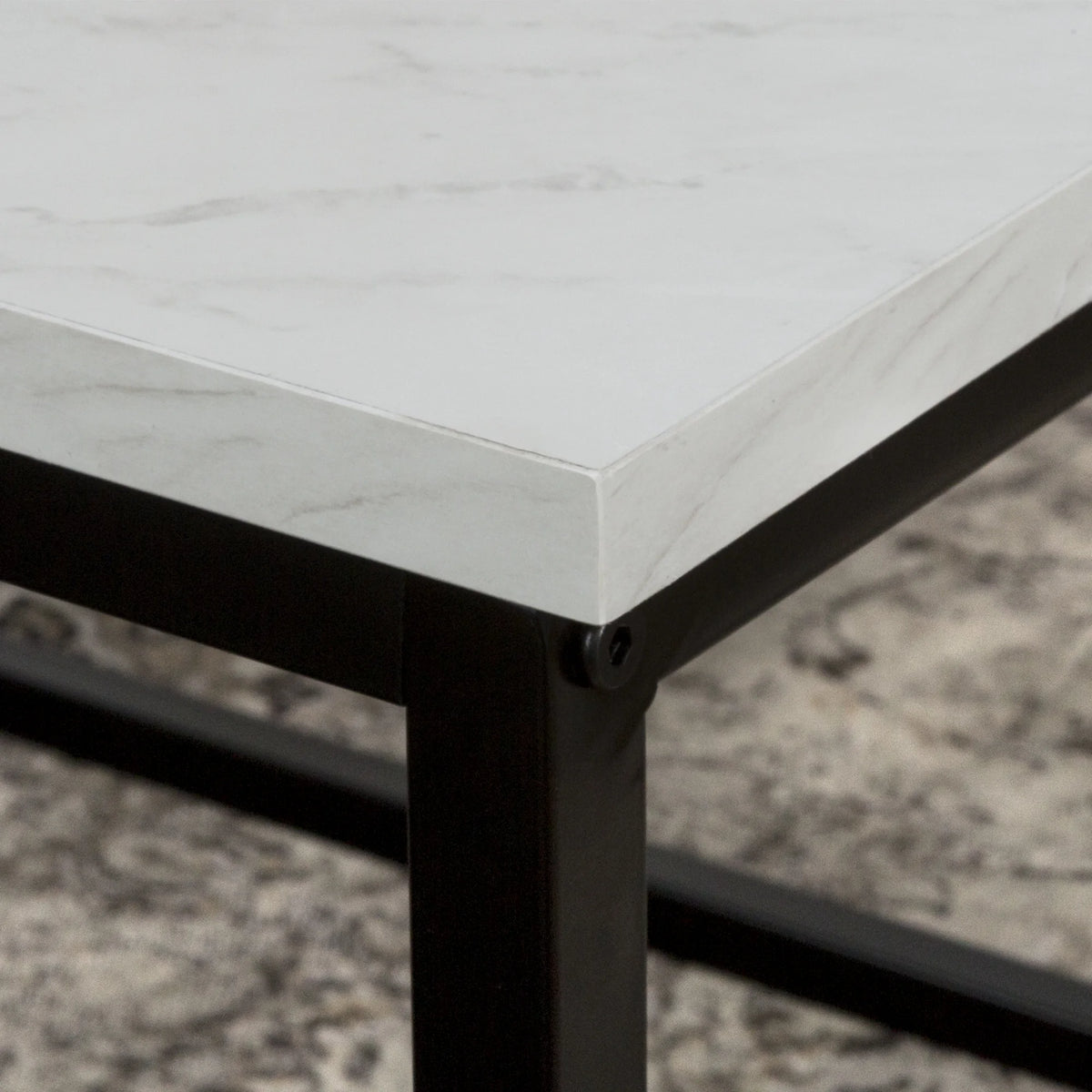 3 Piece Faux Marble Occasional Table Set T762