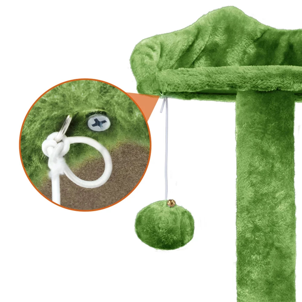 Green 54" Cat Tree with 2 Condos K418