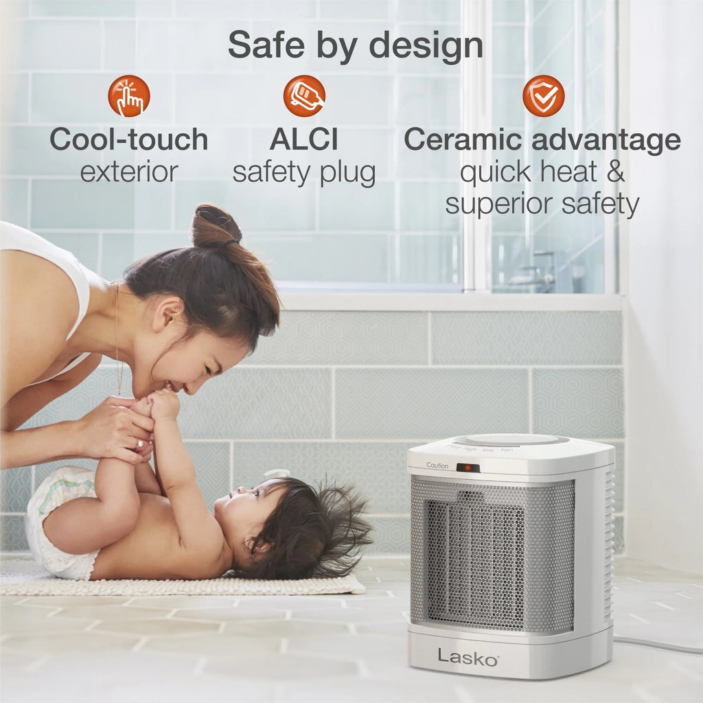 8" 1500W White Space Heater B302556