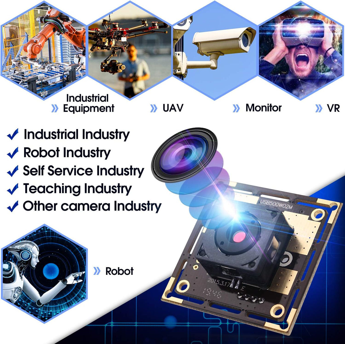 5 Megapixel USB Camera Module with CMOS Sensor F97618