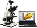 40X-2500X Full Size Lab Digital Trinocular Compound LED Microscope with 14MP USB Camera and 3D Mechanical Stage G1038