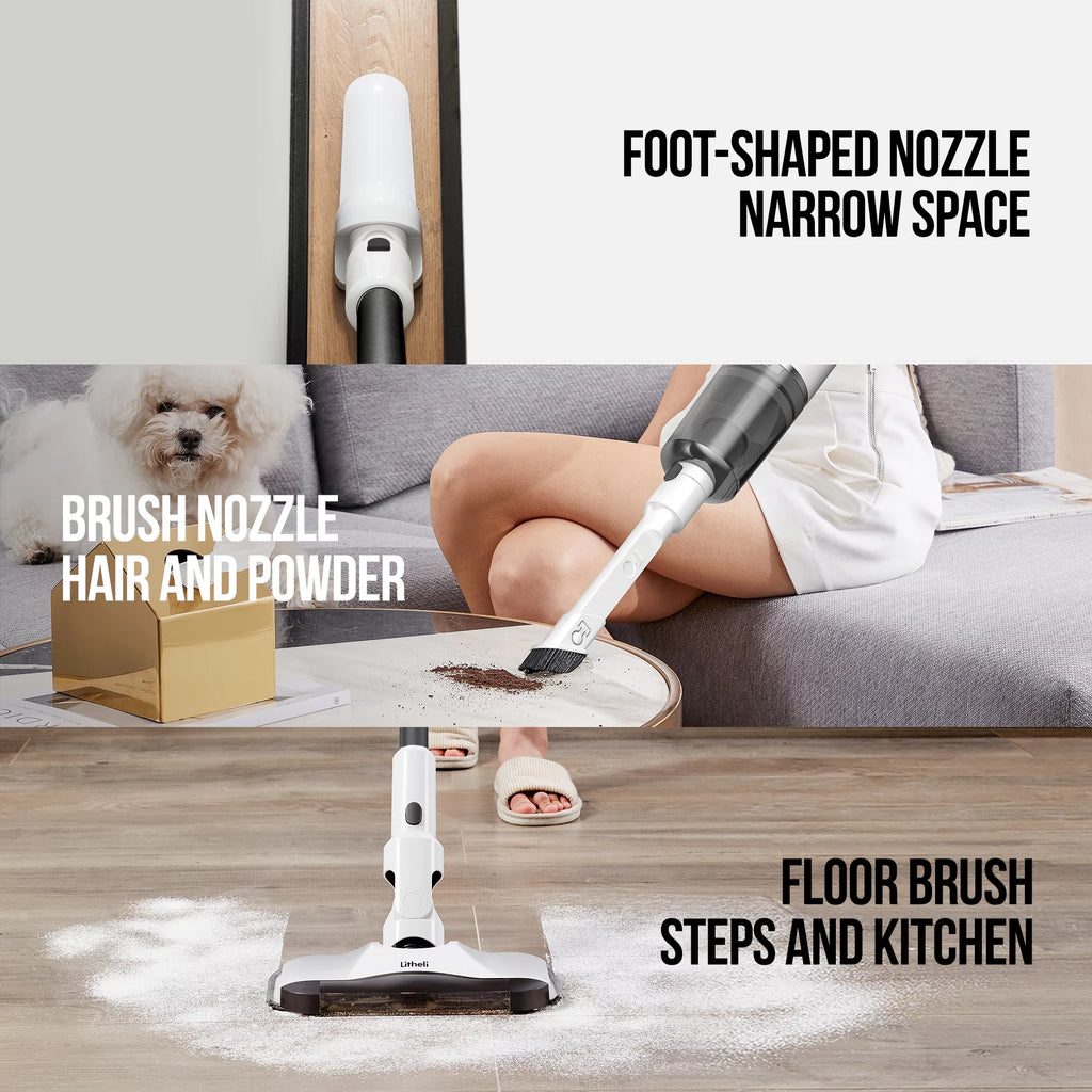 Cordless Vacuum Cleaner with 4Ah Battery White L5679