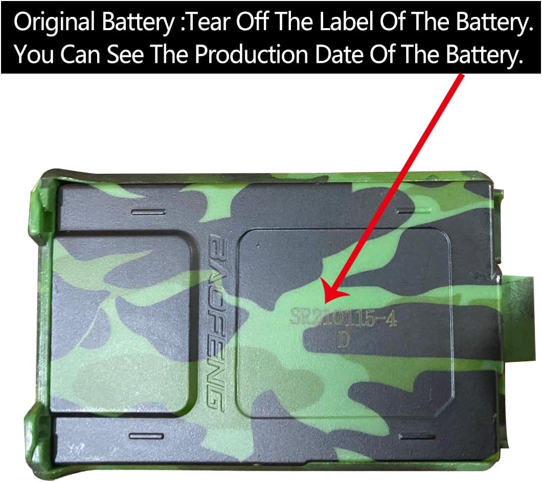 2 Pack Baofeng UV-5R 5Watt Camo Two Way Radio Transceiver with Extra 2 Pack 1800mAh Battery Y99049