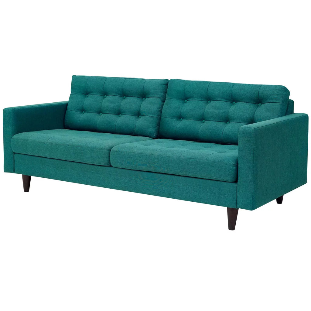 Fabric Aqua Blue Armchair and Sofa Set O84847