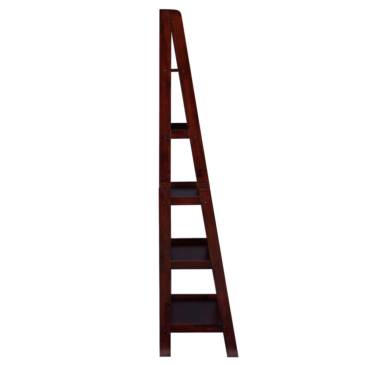 5-Shelf Ladder Bookcase, 72" Height, Espresso Finish N5934