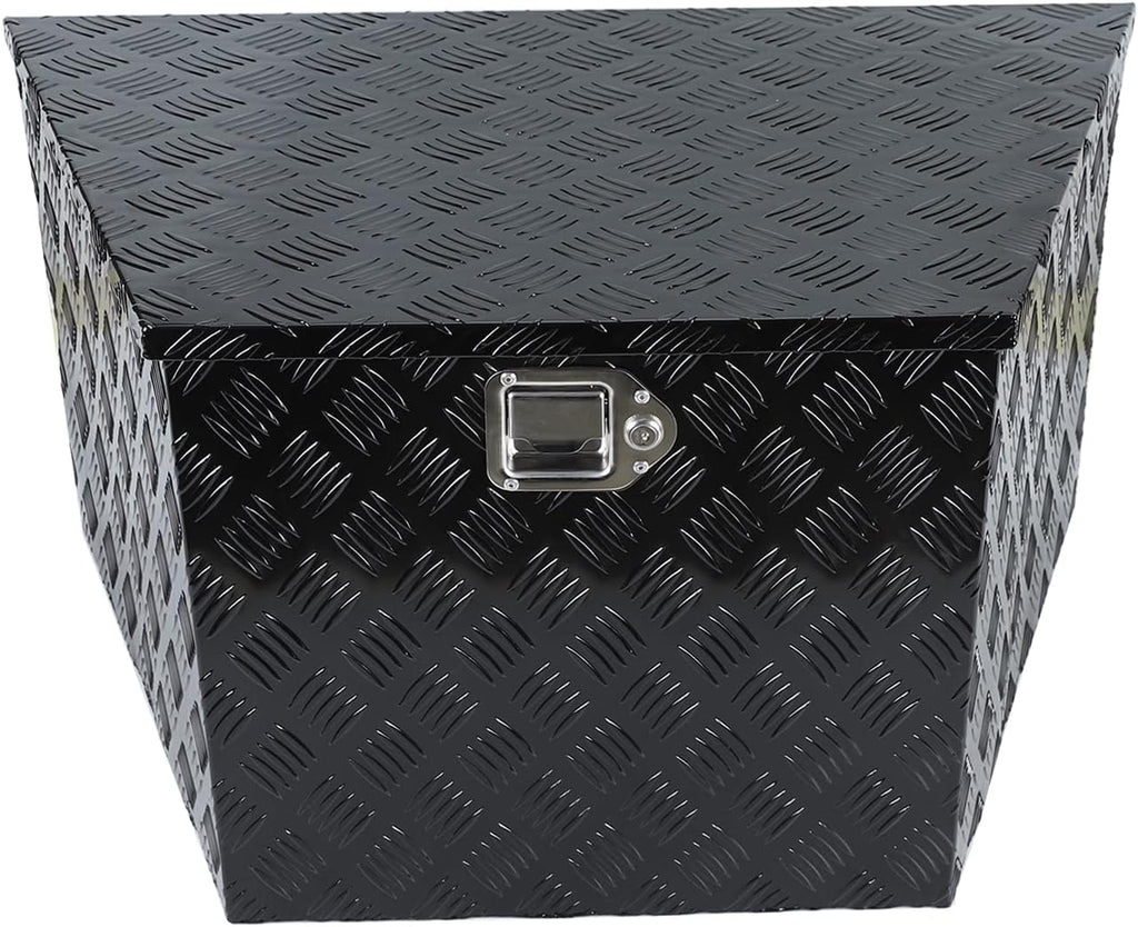 Black Heavy Duty Aluminum Trailer Tongue Tool Box with Lock C819373