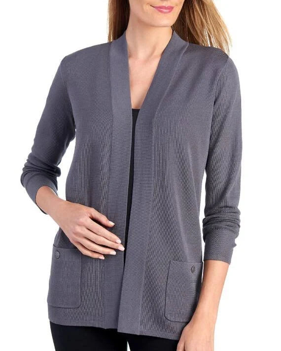 Black Open Front Cardigan S656697