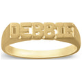 14K Yellow Gold-Plated Sterling Silver Name Ring N6823