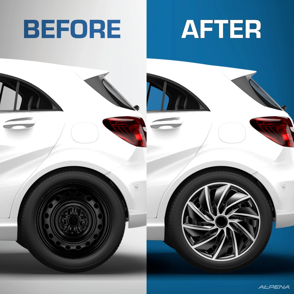 16" Silver & Black Wheel Covers, Set of 4 R5485
