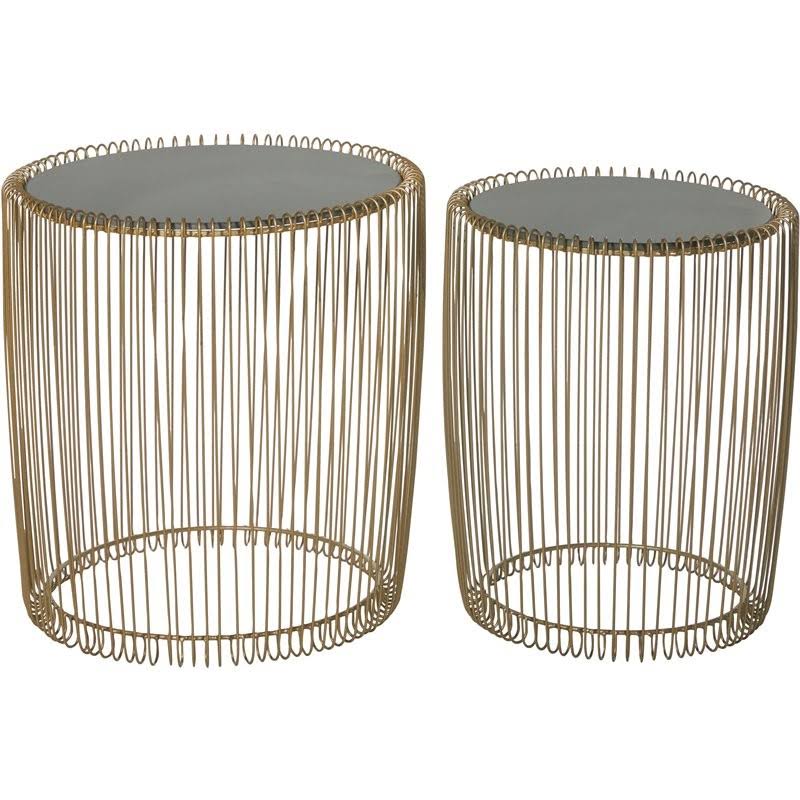 Gold Metal Accent Table (Set of 2) Z259