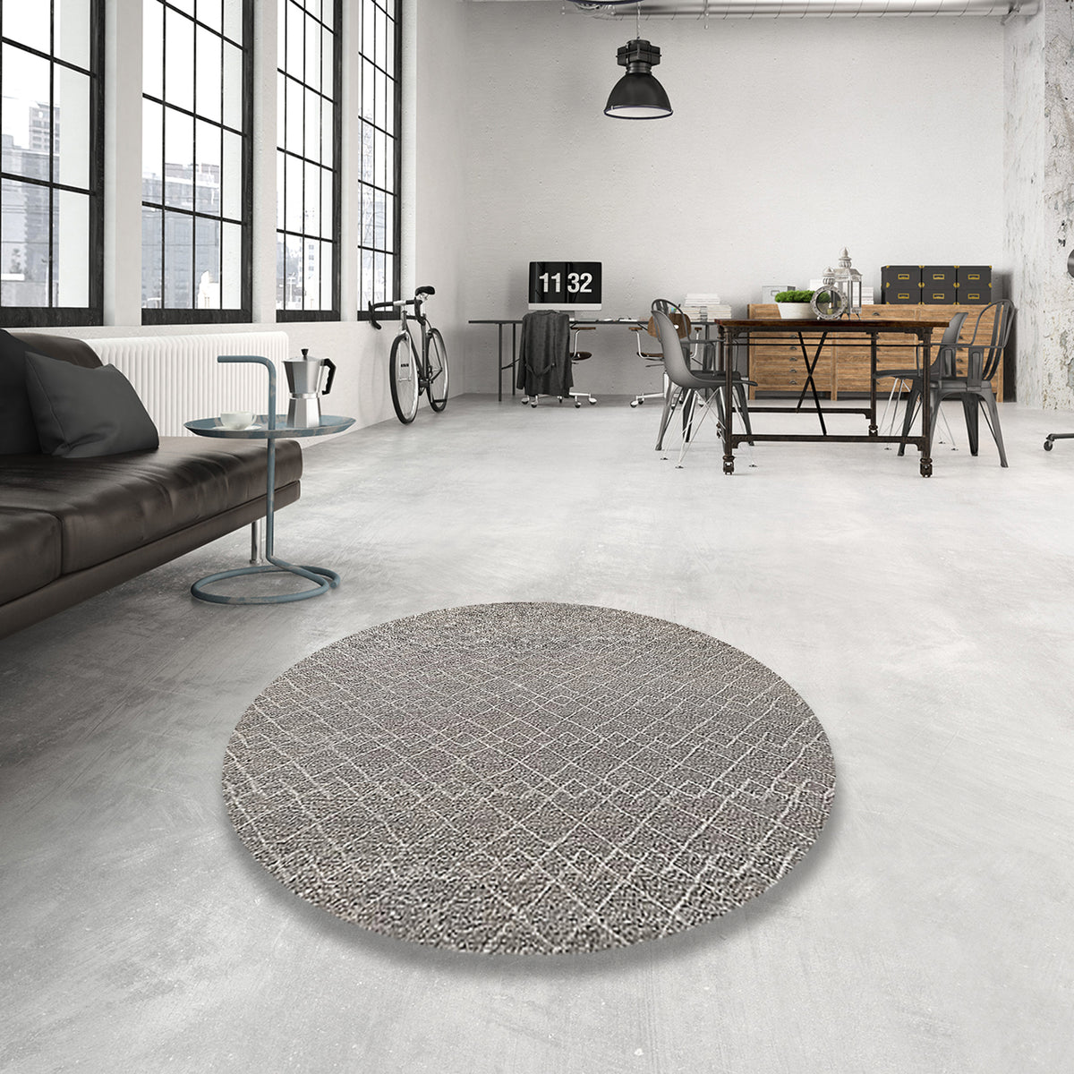 Puce Purple Rectangle Solid Area Rug T66025