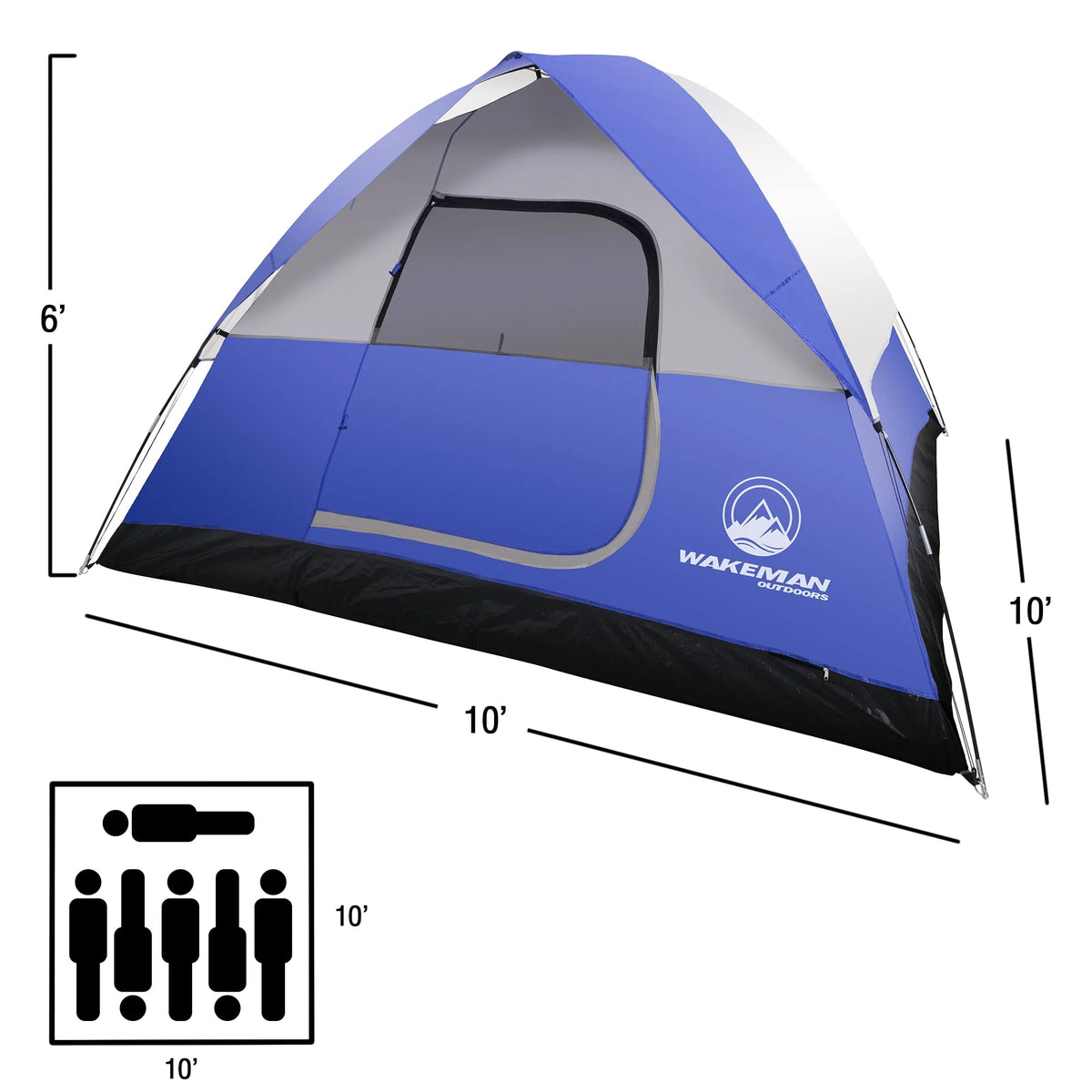 4-Person Water Resistant Dome Tent with Carry Bag X81708