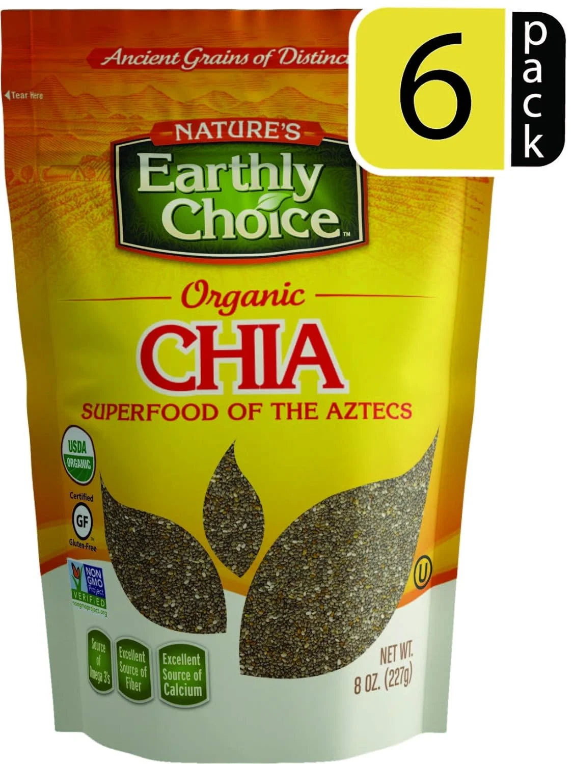 Organic Chia Seed 8 Ounce Pack of 6 S863132