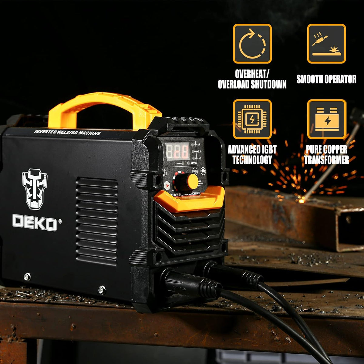 160A Stick ARC Welding Machine with Electrode Holder and Work Clamp L5515