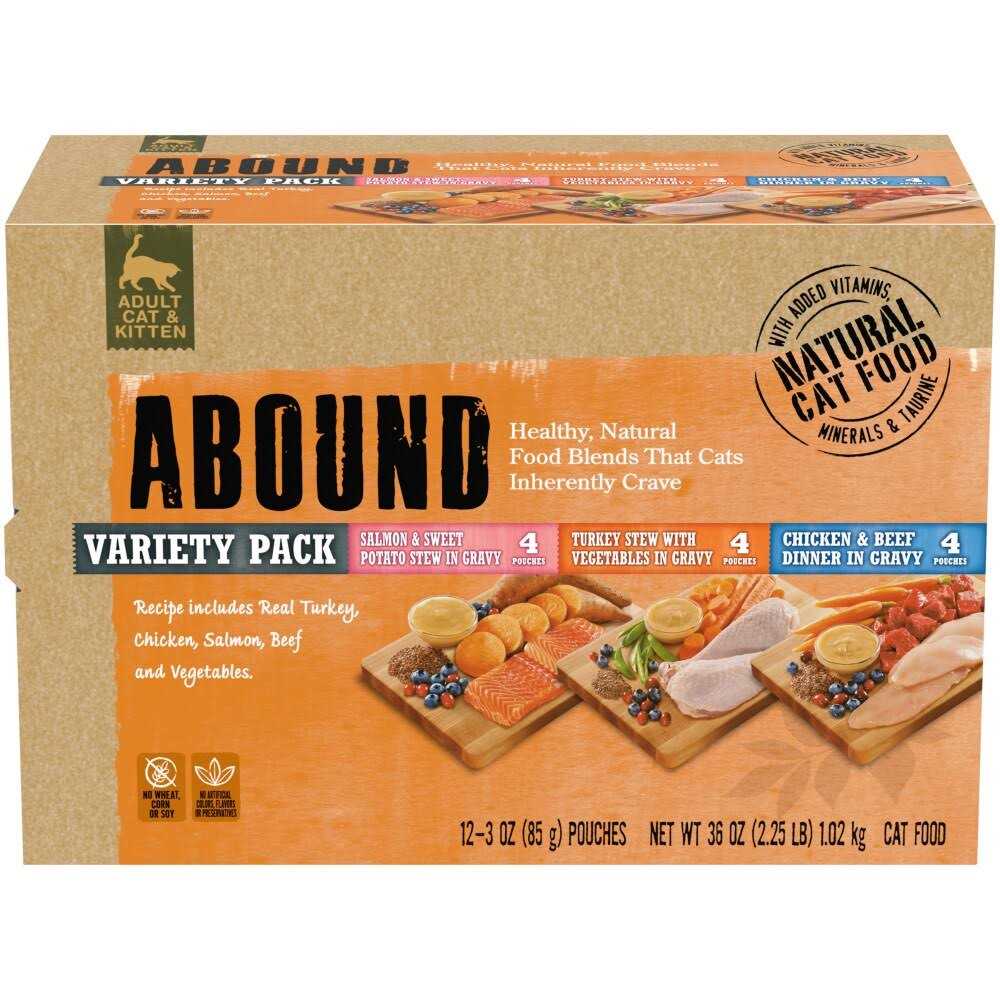 12 Count 3 oz Natural Wet Cat Food Pouches Variety Pack Y30233