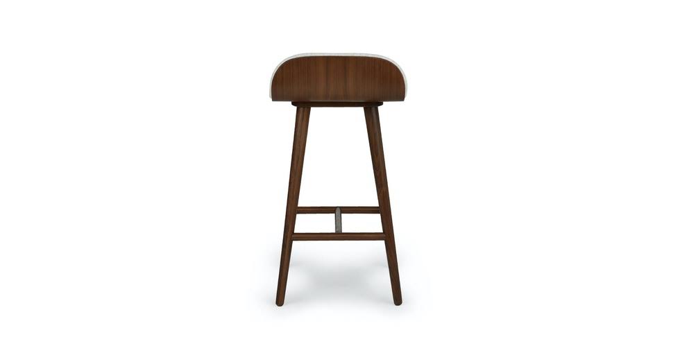 Gray Fabric Counter Stool with Walnut Legs C714853