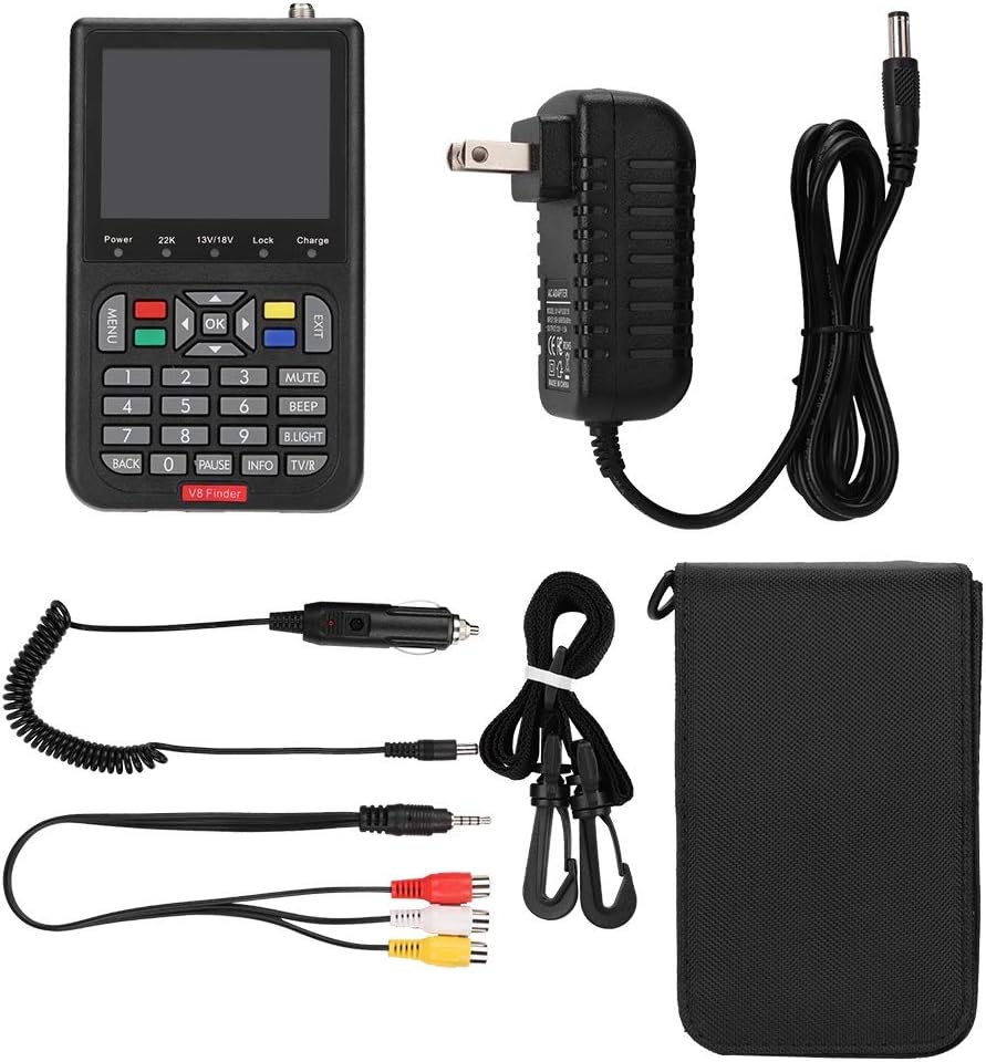Black Satellite Finder Signal Meter TV Receiver F7823