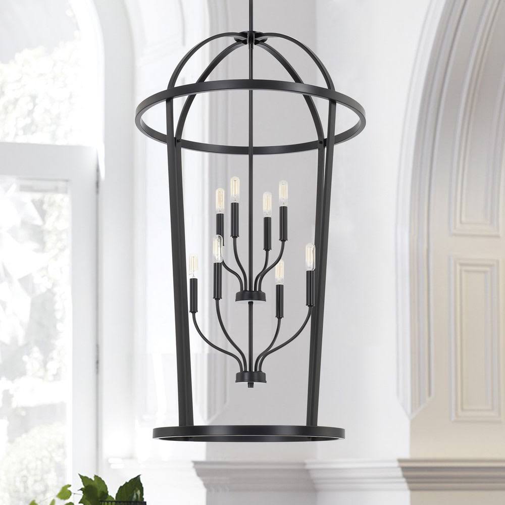 Matte Black 8 Light Foyer W99786