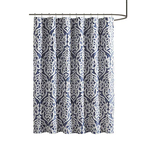 Aqua Silver 72" x 72" Fabric Shower Curtain Q624905