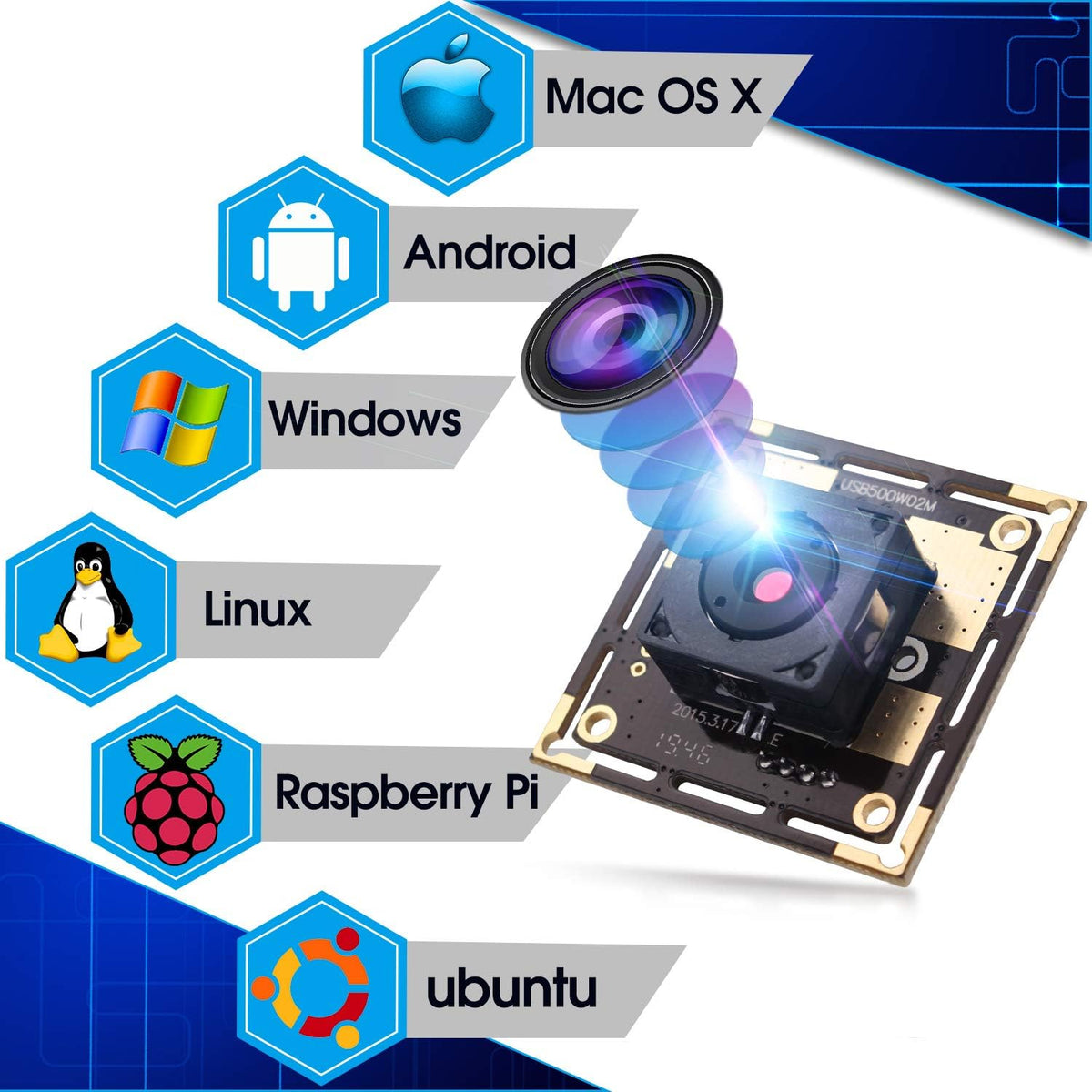 5 Megapixel USB Camera Module with CMOS Sensor F97618