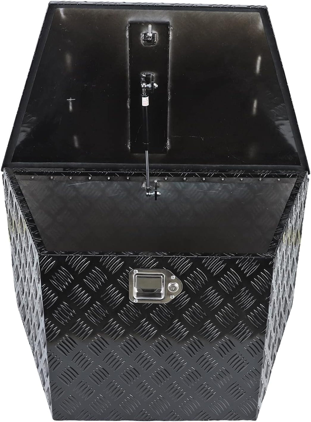 Black Heavy Duty Aluminum Trailer Tongue Tool Box with Lock C819373