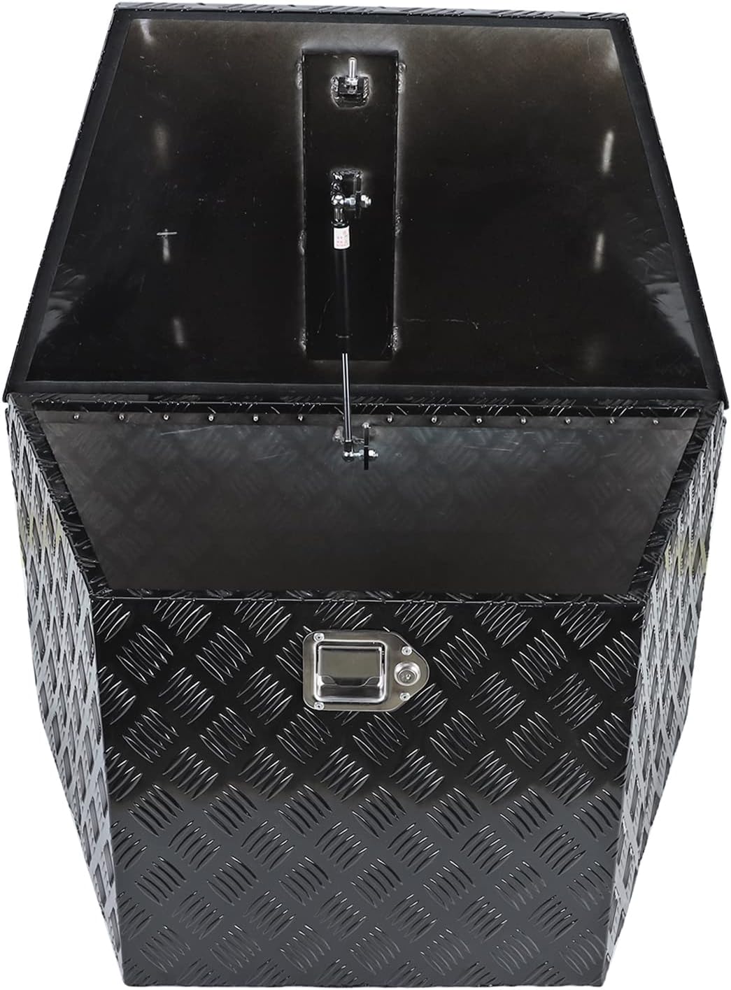 Black Heavy Duty Aluminum Trailer Tongue Tool Box with Lock C819373