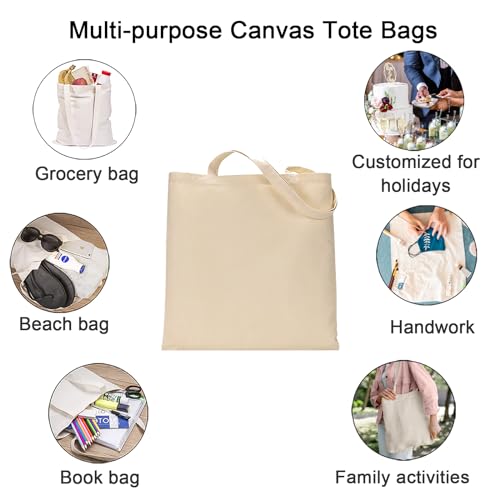 12 Pack Blank Canvas Tote Bags with PTFE Teflon Sheet S319501
