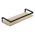 Beige Oak Floating Storage Wall Shelf B190