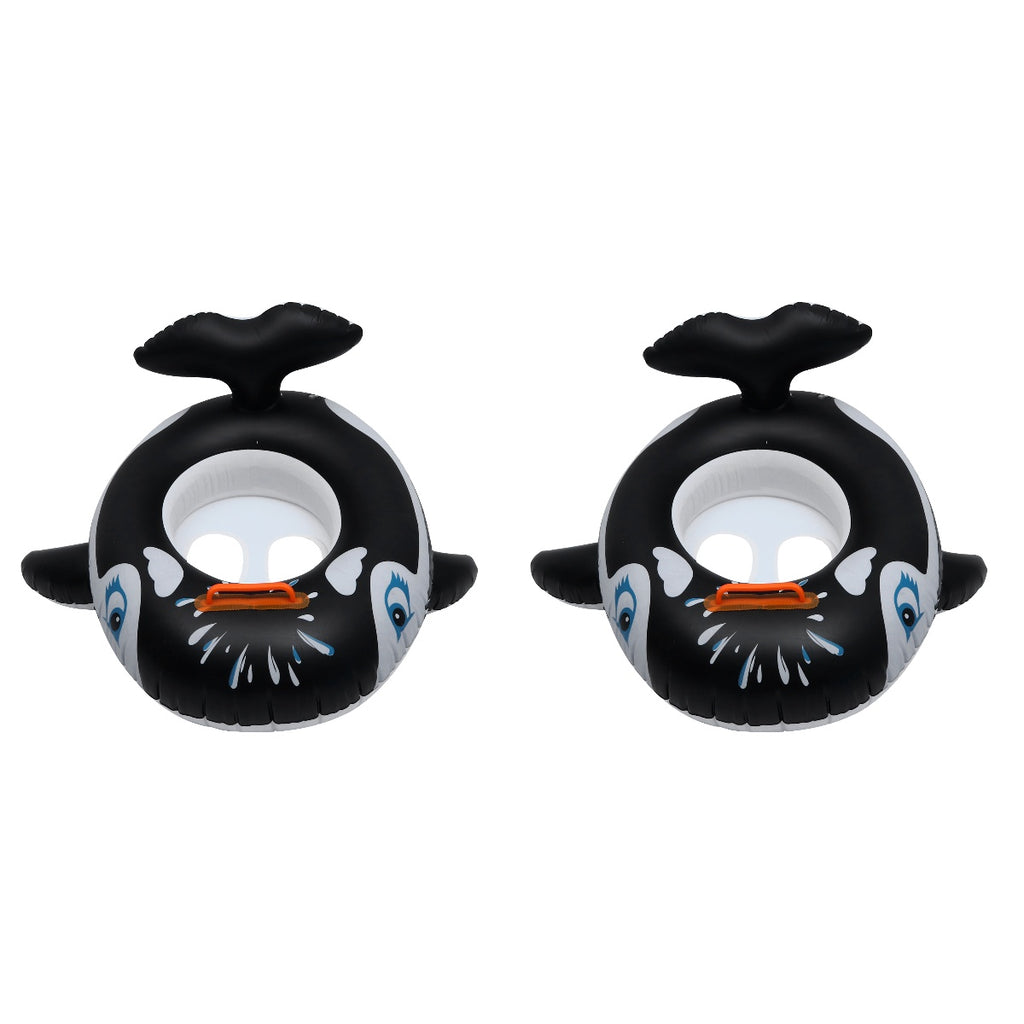 2 pcs Baby Seat Swim Ring Whale Design Pool Toys G370