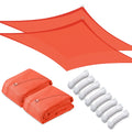 2 Pack 12x12 Ft 97% UV Block Square Sun Shade Sail HDPE Canopy S5882