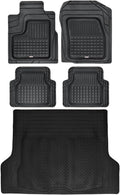 5 Piece Black Rubber Car Floor Mat & Cargo Truck Liner V61402