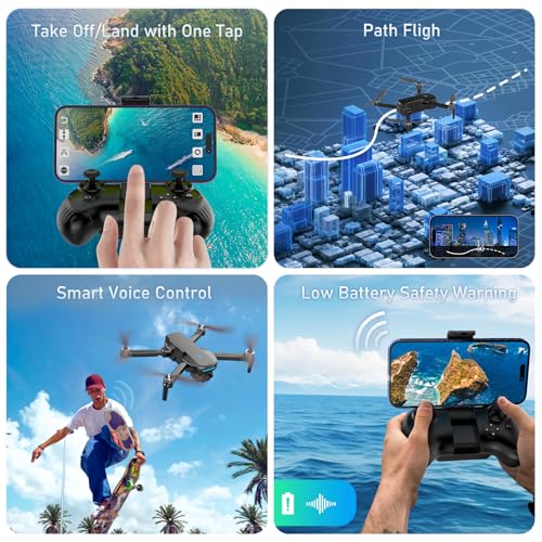 1080P HD FPV Camera Drone with Brushless Motor, 2 Batteries, Foldable M45284