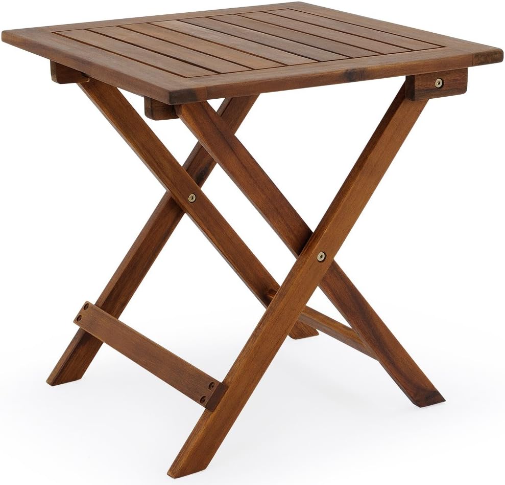 18x18 Inch Acacia Wood Folding Patio Side Table U93857