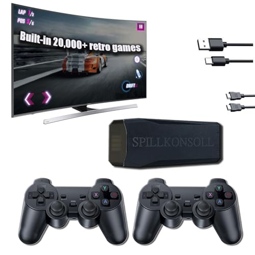 Wireless Retro Game Console with Built in Games, 4K HDMI Output, 9 Emulators, Dual 2.4G Wireless Controllers Y288
