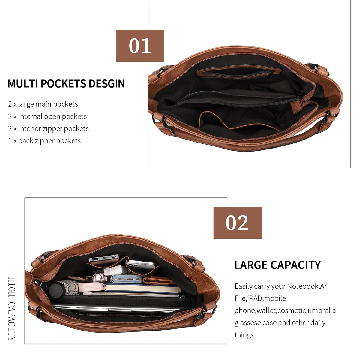 Large PU Leather Handbags Crossbody Hobo Tote Bags U692444