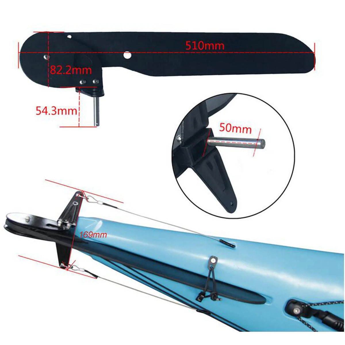 Nylon Kayak Rudder Foot Control F1331