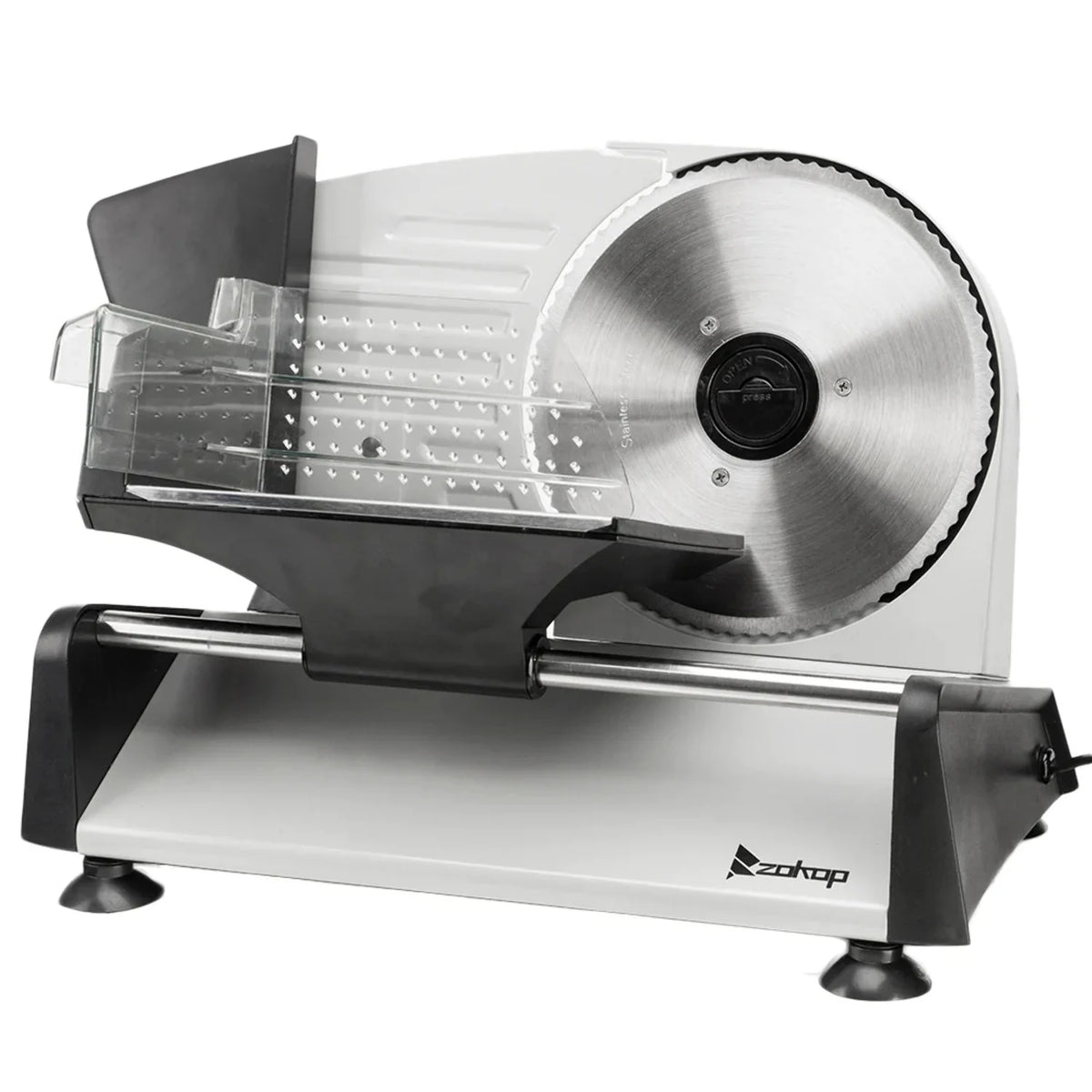 Electric Deli Food Slicer with Removable 7.5'' Serrated & Stainless Steel Blade B844