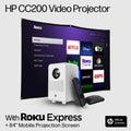 FHD LCD Projector with Streaming Player and 84" Mobile Projection Screen Q3442