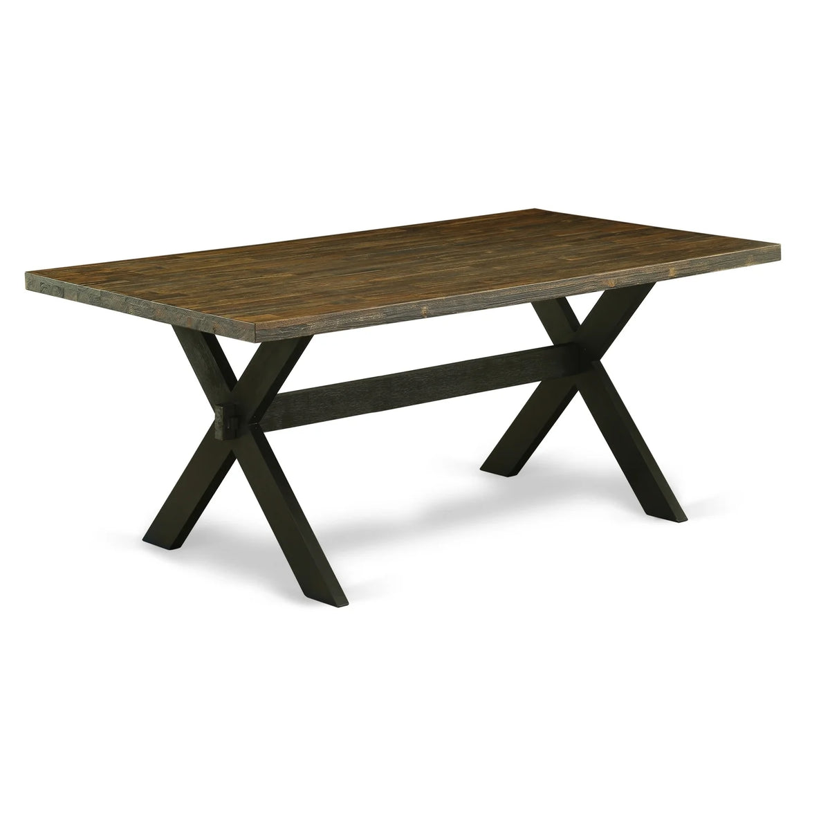 7-Piece Solid Wood Frame Dining Table Set with 6 Parson Chairs T341