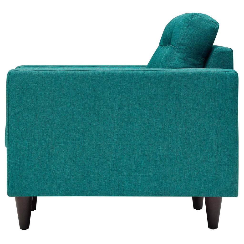 Fabric Aqua Blue Armchair and Sofa Set O84847