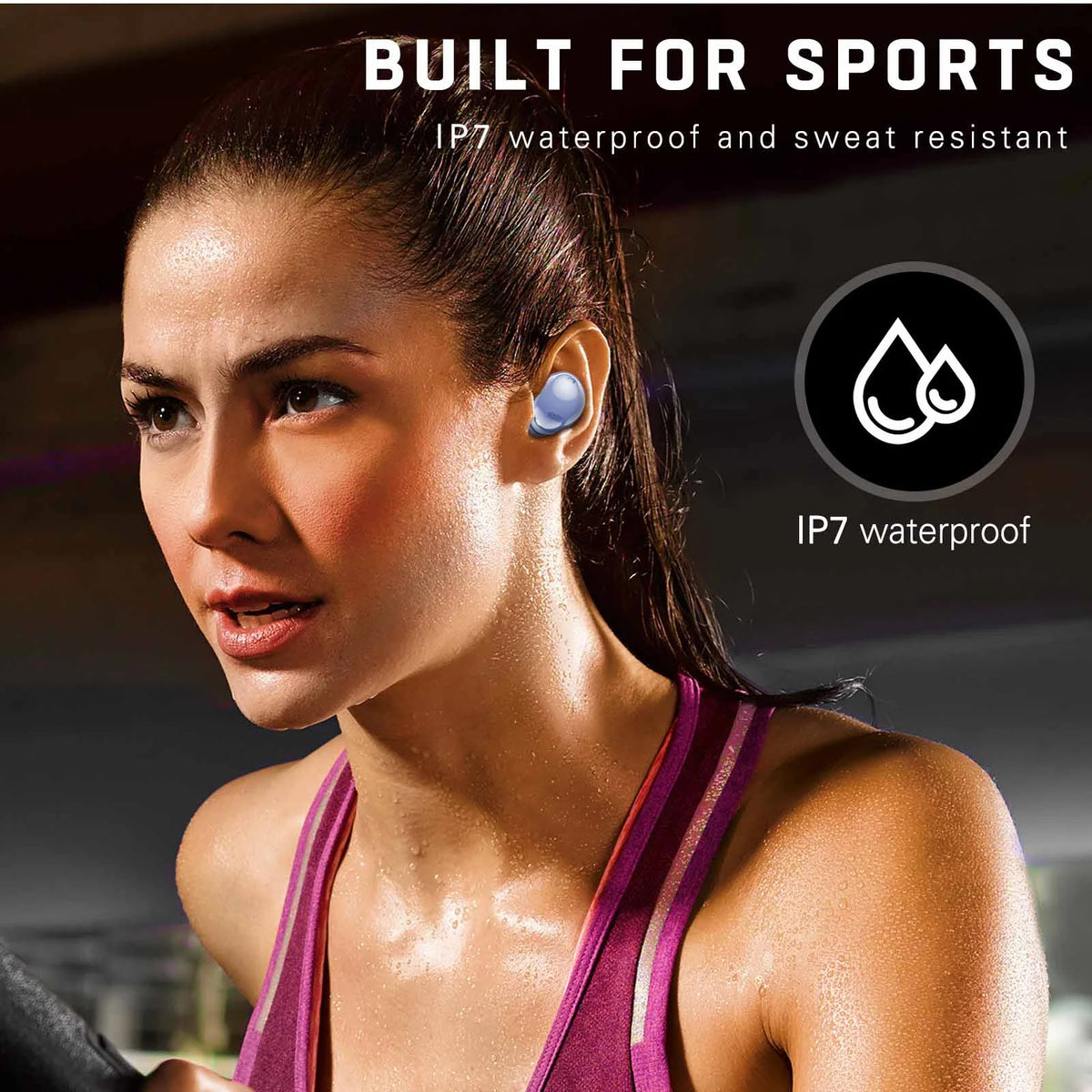 Amethyst Purple True Wireless Bluetooth Earbuds with Charging Case Z290