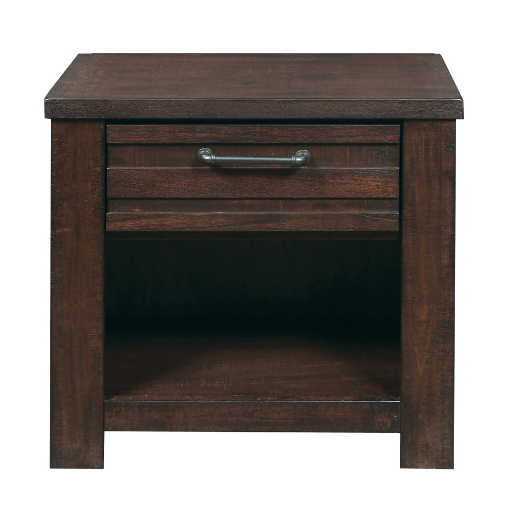 Espresso Wood Bedroom Set with King Bed Dresser Mirror Nightstand Chest P3742