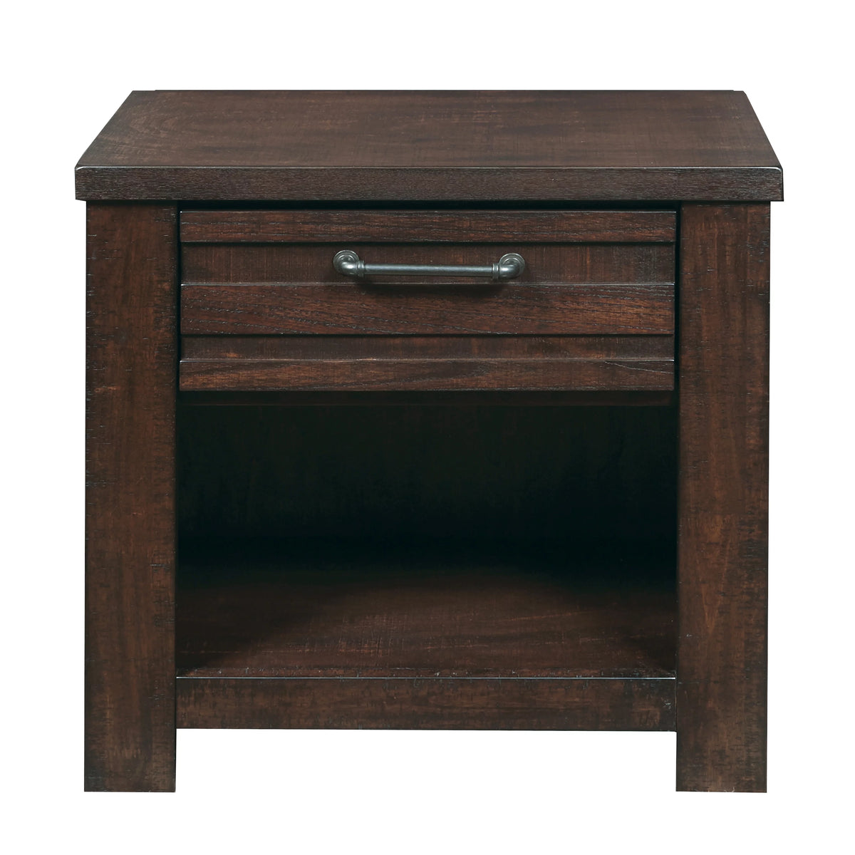 Espresso Wood Bedroom Set with King Bed Dresser Mirror Nightstand Chest P3742