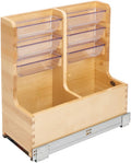 30 Inch Floor Mount L Shaped Wood Sink Vanity Cabinet with Soft Close Slides and Bins V58195