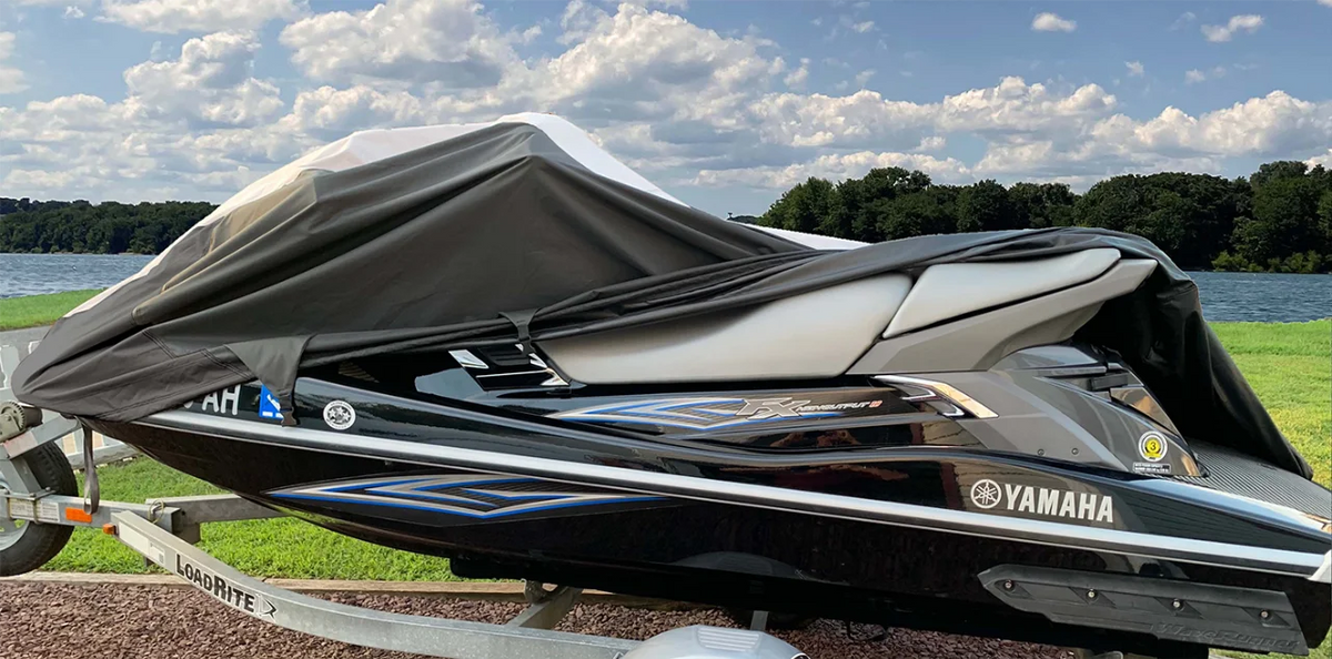 Black/Grey 1-2 Seater Jet Ski PWC Cover K57676