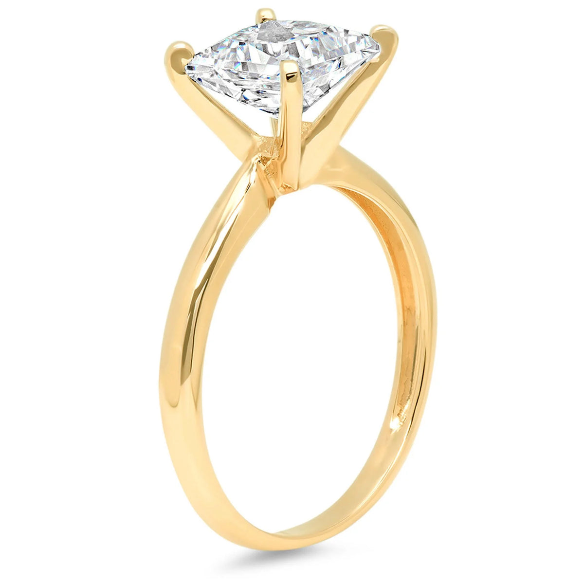 18K Yellow Gold Solitaire Engagement Ring size 3.5 M97740