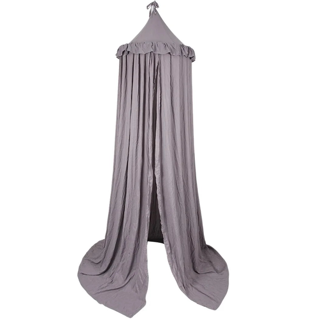Grey Hanging Frills Ceiling Canopy O162776